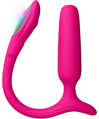 Lovense Lush Anal Plug Pequeno Controlado Por APP Vibratório com Luz LED Para Iniciantes 8cm x 2cm