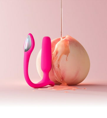 Lovense Lush Anal Plug Pequeno Controlado Por APP Vibratório com Luz LED Para Iniciantes 8cm x 2cm