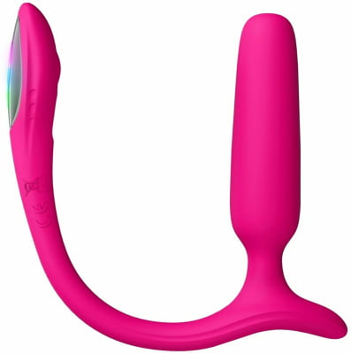 Lovense Lush Anal Plug Pequeno Controlado Por APP Vibratório com Luz LED Para Iniciantes 8cm x 2cm