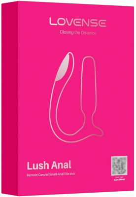 Lovense Lush Anal Plug Pequeno Controlado Por APP Vibratório com Luz LED Para Iniciantes 8cm x 2cm