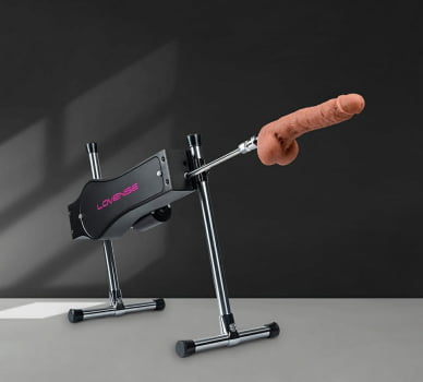 Lovense Sex Machine, Máquina de Sexo Para Camgirls, Controlada por Aplicativo, Dupla Penetração, Velocidade Ajustável