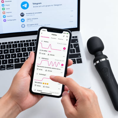 Lovense Domi 2 Mini Vibrador Varinha Mágica Controle por Aplicativo e Bluetooth Recarregável via USB Massageador em Silicone Silencioso Vibrações Fortes Orgasmos Intensos o Queridinho das Cam Girls