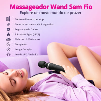 Lovense Domi 2 Mini Vibrador Varinha Mágica Controle por Aplicativo e Bluetooth Recarregável via USB Massageador em Silicone Silencioso Vibrações Fortes Orgasmos Intensos o Queridinho das Cam Girls