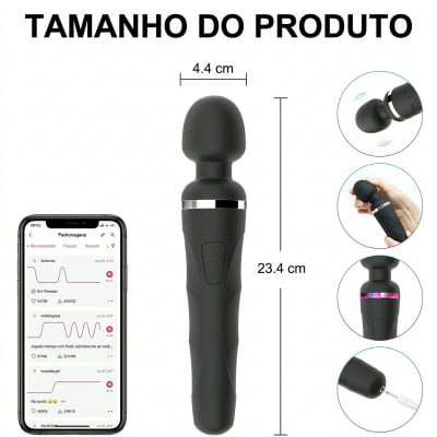 Lovense Domi 2 Mini Vibrador Varinha Mágica Controle por Aplicativo e Bluetooth Recarregável via USB Massageador em Silicone Silencioso Vibrações Fortes Orgasmos Intensos o Queridinho das Cam Girls