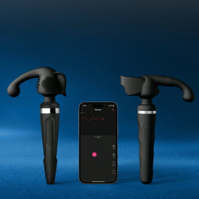 Lovense Domi 2 Mini Vibrador Varinha Mágica Controle por Aplicativo e Bluetooth Recarregável via USB Massageador em Silicone Silencioso Vibrações Fortes Orgasmos Intensos o Queridinho das Cam Girls