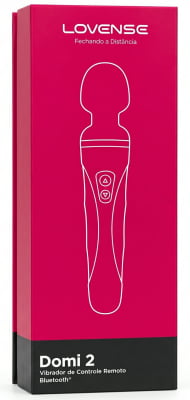 Lovense Domi 2 Mini Vibrador Varinha Mágica Controle por Aplicativo e Bluetooth Recarregável via USB Massageador em Silicone Silencioso Vibrações Fortes Orgasmos Intensos o Queridinho das Cam Girls