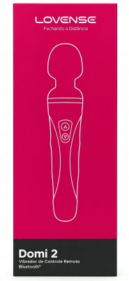 Lovense Domi 2 Mini Vibrador Varinha Mágica Controle por Aplicativo e Bluetooth Recarregável via USB Massageador em Silicone Silencioso Vibrações Fortes Orgasmos Intensos o Queridinho das Cam Girls