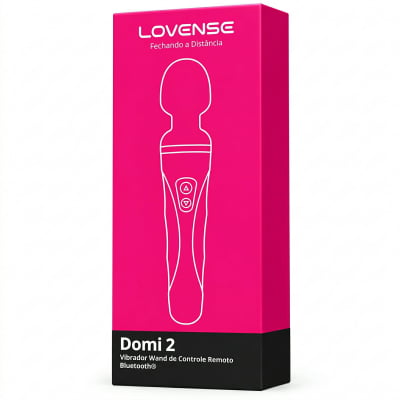 Lovense Domi 2 Mini Vibrador Varinha Mágica Controle por Aplicativo e Bluetooth Recarregável via USB Massageador em Silicone Silencioso Vibrações Fortes Orgasmos Intensos o Queridinho das Cam Girls