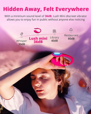 Lovense Lush Mini Para o Ponto G Formato de Ovo com Controle via App