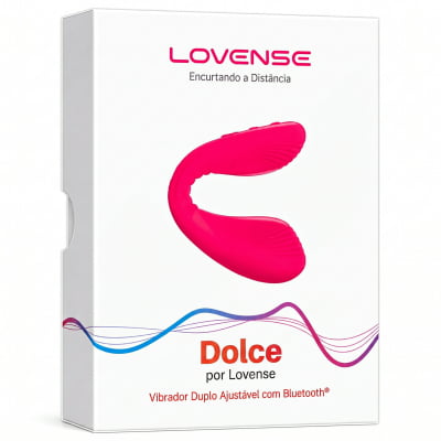 Lovense Dolce, Vibrador Duplo, Estimulador de Ponto G e Clitóris, Controle Remoto Por App Bluetooth, Carregamento Magnético, Silicone Macio, Para Camgirls, Compatível iOS, Android, Antigo Quake
