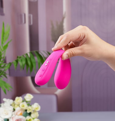 Lovense Dolce, Vibrador Duplo, Estimulador de Ponto G e Clitóris, Controle Remoto Por App Bluetooth, Carregamento Magnético, Silicone Macio, Para Camgirls, Compatível iOS, Android, Antigo Quake