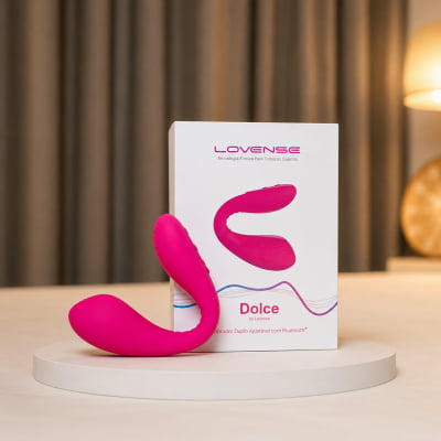 Lovense Dolce, Vibrador Duplo, Estimulador de Ponto G e Clitóris, Controle Remoto Por App Bluetooth, Carregamento Magnético, Silicone Macio, Para Camgirls, Compatível iOS, Android, Antigo Quake