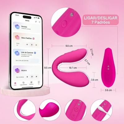 Lovense Dolce, Vibrador Duplo, Estimulador de Ponto G e Clitóris, Controle Remoto Por App Bluetooth, Carregamento Magnético, Silicone Macio, Para Camgirls, Compatível iOS, Android, Antigo Quake