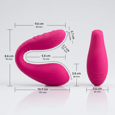 Lovense Dolce, Vibrador Duplo, Estimulador de Ponto G e Clitóris, Controle Remoto Por App Bluetooth, Carregamento Magnético, Silicone Macio, Para Camgirls, Compatível iOS, Android, Antigo Quake