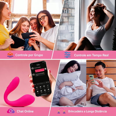 Lovense Dolce, Vibrador Duplo, Estimulador de Ponto G e Clitóris, Controle Remoto Por App Bluetooth, Carregamento Magnético, Silicone Macio, Para Camgirls, Compatível iOS, Android, Antigo Quake