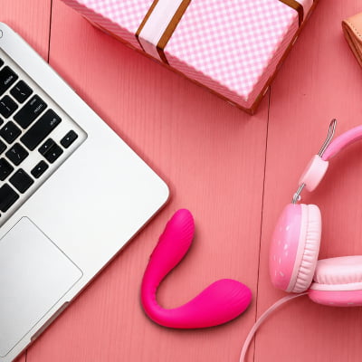 Lovense Dolce, Vibrador Duplo, Estimulador de Ponto G e Clitóris, Controle Remoto Por App Bluetooth, Carregamento Magnético, Silicone Macio, Para Camgirls, Compatível iOS, Android, Antigo Quake