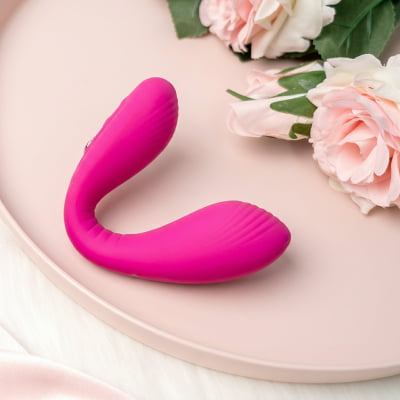 Lovense Dolce, Vibrador Duplo, Estimulador de Ponto G e Clitóris, Controle Remoto Por App Bluetooth, Carregamento Magnético, Silicone Macio, Para Camgirls, Compatível iOS, Android, Antigo Quake
