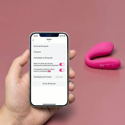 Lovense Dolce, Vibrador Duplo, Estimulador de Ponto G e Clitóris, Controle Remoto Por App Bluetooth, Carregamento Magnético, Silicone Macio, Para Camgirls, Compatível iOS, Android, Antigo Quake