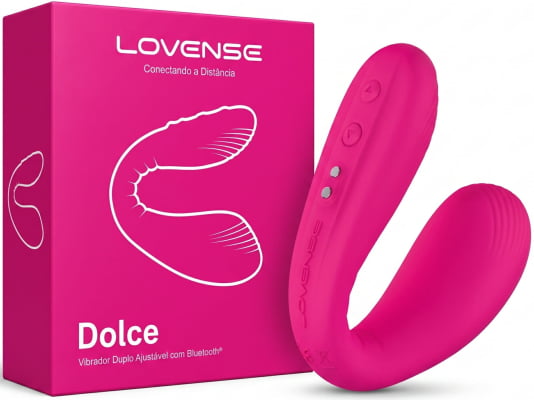 Lovense Dolce, Vibrador Duplo, Estimulador de Ponto G e Clitóris, Controle Remoto Por App Bluetooth, Carregamento Magnético, Silicone Macio, Para Camgirls, Compatível iOS, Android, Antigo Quake Lovense Dolce, Vibrador Duplo, Estimulador de Ponto G e Clitóris, Controle Remoto Por App Bluetooth, Carregamento Magnético, Silicone Macio, Para Camgirls, Compatível iOS, Android, Antigo Quake