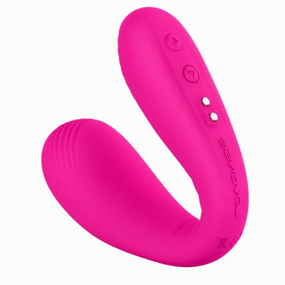 Lovense Dolce, Vibrador Duplo, Estimulador de Ponto G e Clitóris, Controle Remoto Por App Bluetooth, Carregamento Magnético, Silicone Macio, Para Camgirls, Compatível iOS, Android, Antigo Quake