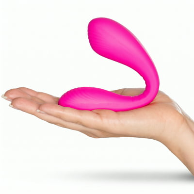 Lovense Dolce, Vibrador Duplo, Estimulador de Ponto G e Clitóris, Controle Remoto Por App Bluetooth, Carregamento Magnético, Silicone Macio, Para Camgirls, Compatível iOS, Android, Antigo Quake