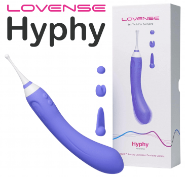 Lovense Hyphy Vibrador Para Orgasmos Rápidos Extremidade Dupla Ponto G e Clitóris