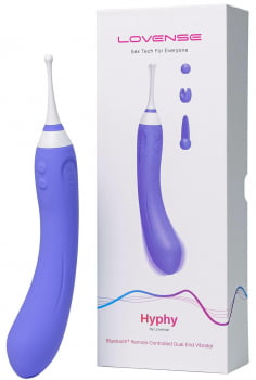 Lovense Hyphy Vibrador Para Orgasmos Rápidos Extremidade Dupla Ponto G e Clitóris