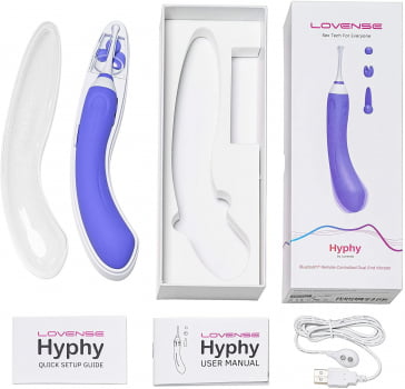 Lovense Hyphy Vibrador Para Orgasmos Rápidos Extremidade Dupla Ponto G e Clitóris