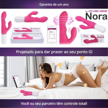 Lovense Nora Vibrador Rabbit Duplo Estimulador de Ponto G e Clitóris