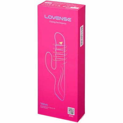 Lovense Velvo Vibrador Rabbit Clitóris e Ponto G Contas Rotativas NeoSpin 360°, App, Bluetooth, Longa Distância, Impermeável IPX7, Material Seguro, Fácil Uso, Duplo Motor, Alta Qualidade, Vibração