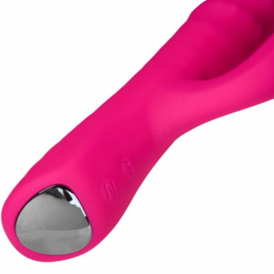 Lovense Velvo Vibrador Rabbit Clitóris e Ponto G Contas Rotativas NeoSpin 360°, App, Bluetooth, Longa Distância, Impermeável IPX7, Material Seguro, Fácil Uso, Duplo Motor, Alta Qualidade, Vibração