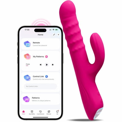Lovense Velvo Vibrador Rabbit Clitóris e Ponto G Contas Rotativas NeoSpin 360°, App, Bluetooth, Longa Distância, Impermeável IPX7, Material Seguro, Fácil Uso, Duplo Motor, Alta Qualidade, Vibração