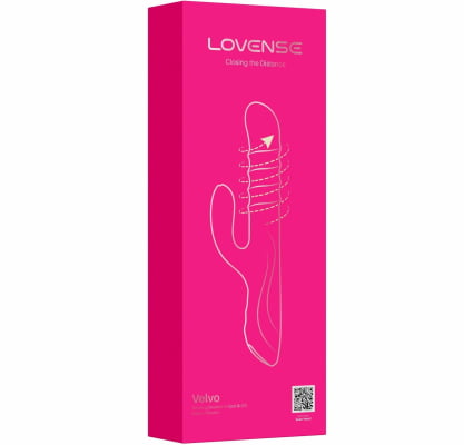 Lovense Velvo Vibrador Rabbit Clitóris e Ponto G Contas Rotativas NeoSpin 360°, App, Bluetooth, Longa Distância, Impermeável IPX7, Material Seguro, Fácil Uso, Duplo Motor, Alta Qualidade, Vibração