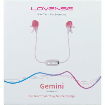 Lovense Gemini Grampos Vibratórios Para Mamilo, Estimulador de Mamilo Ajustável Acionado Por Aplicativo