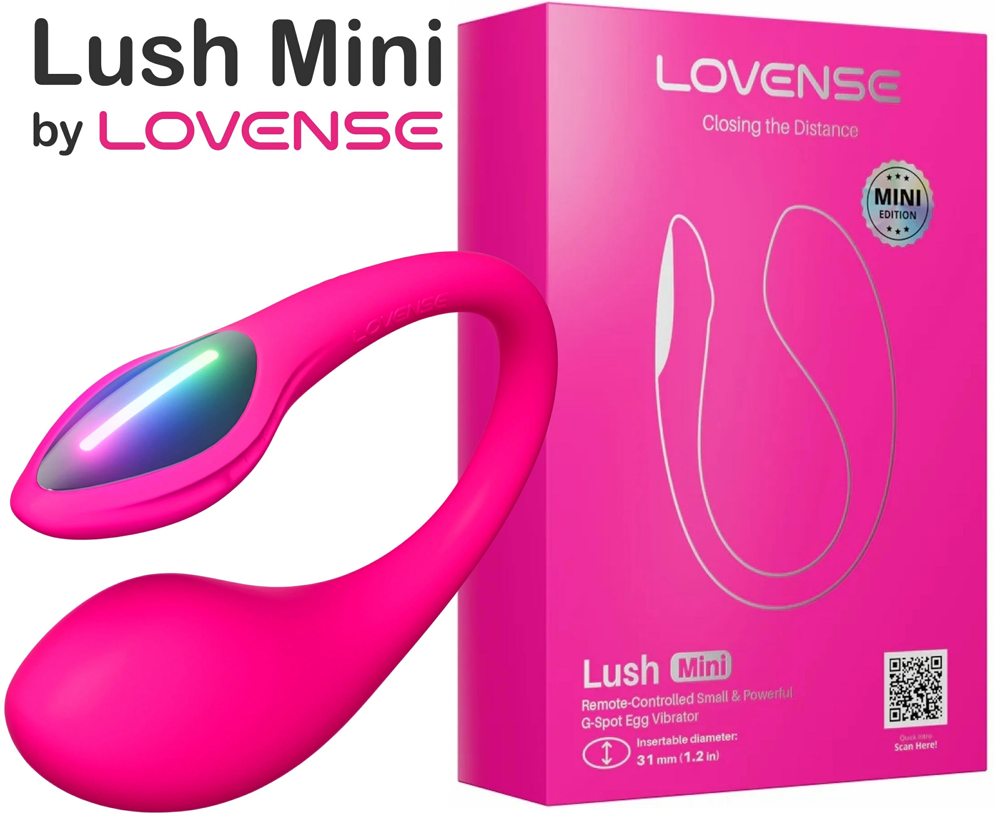 Lovense Lush Mini Para o Ponto G Formato de Ovo com Controle via App