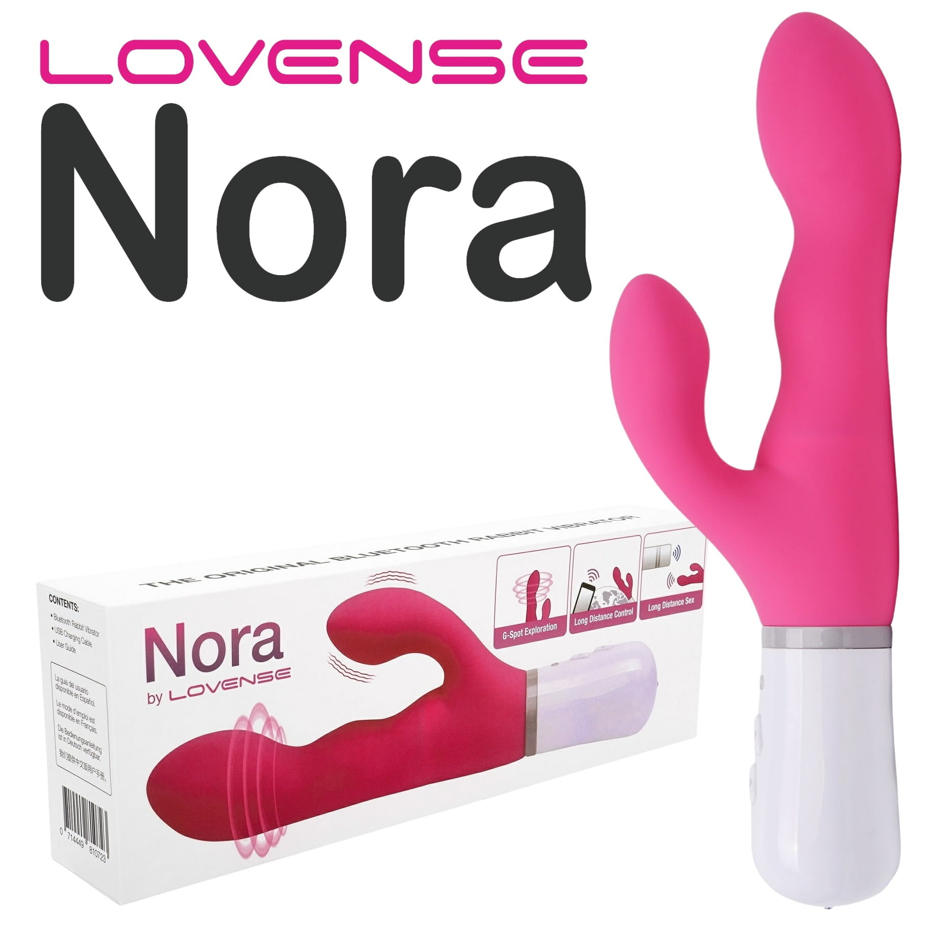 Lovense Nora Vibrador Rabbit Duplo Estimulador de Ponto G e Clitóris